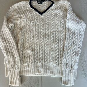 Polo by Ralph Lauren Cream V-Neck Sweater